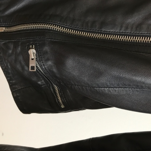 All Saints Leather Bales Biker Jacket - Picture 5 of 6